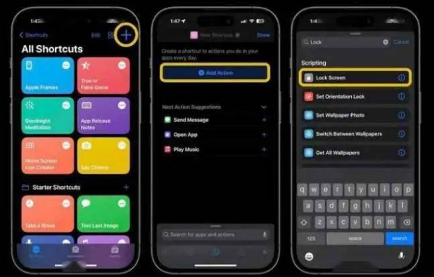 余杭苹果14锁屏维修店分享iPhone14升级iOS16.4后如何创建锁屏快捷方式 